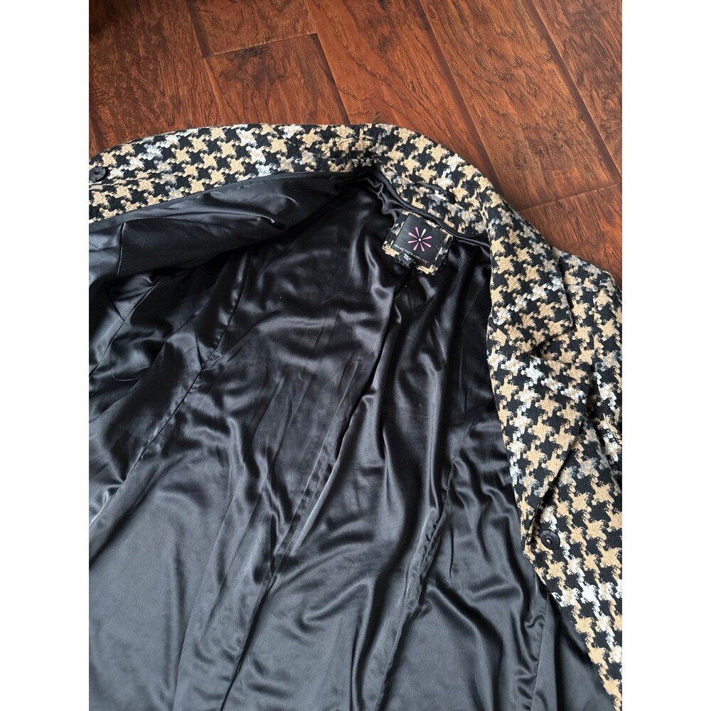 Isaac Mizrahi Houndstooth Check Coat size 16 - Picture 5 of 5